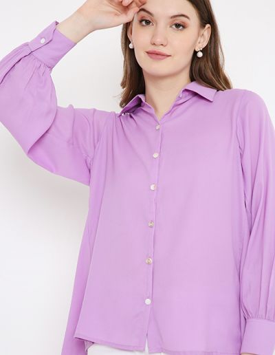 LILAC PLEATED SHIRT